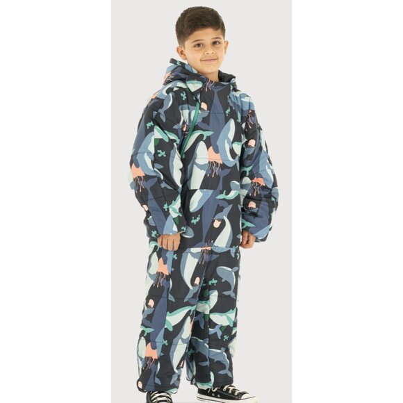 SELK BAG Recycled Deep Sea Sleeping Bag Suit Outdoor Gorpcore - Kid's Size L - Picture 1 of 16
